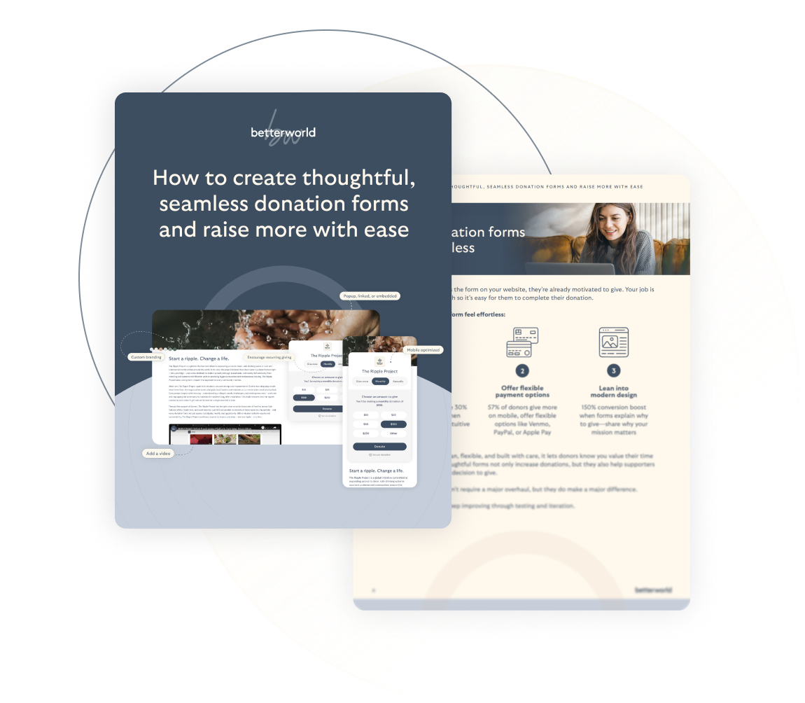 BetterWorld eBook Donation Forms